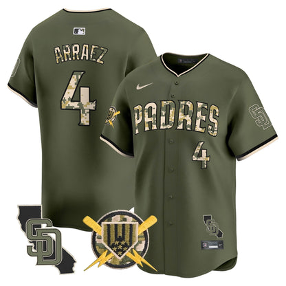 Padres Armed Forces Day Vapor Premier Limited Jersey - All Stitched