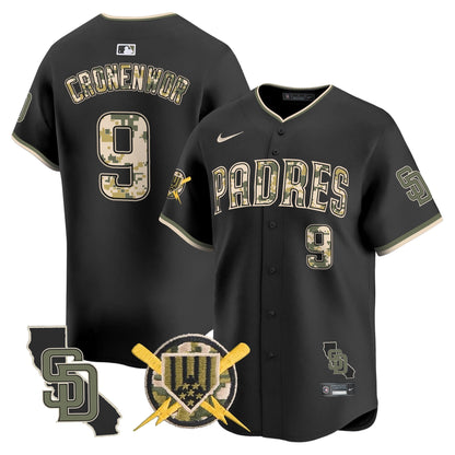 Padres Armed Forces Day Vapor Premier Limited Jersey - All Stitched