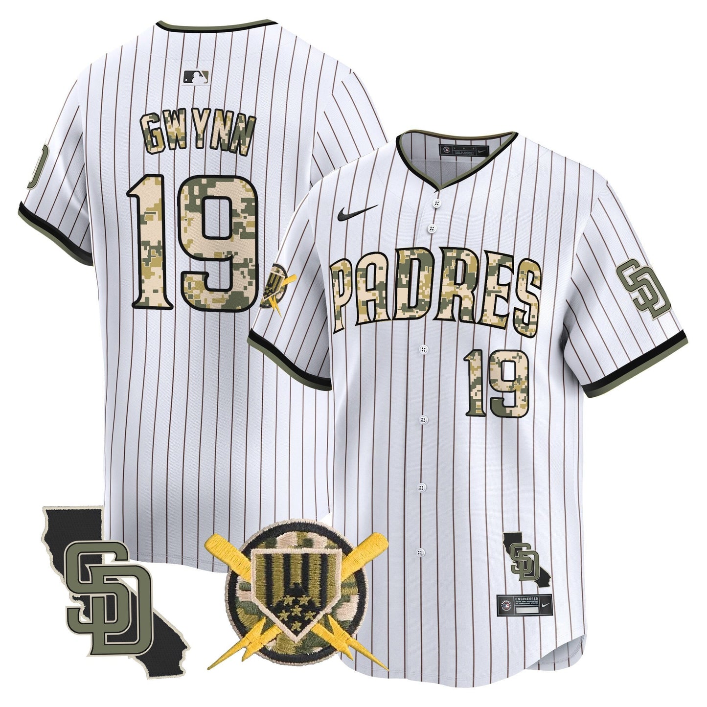 Padres Armed Forces Day Vapor Premier Limited Jersey - All Stitched