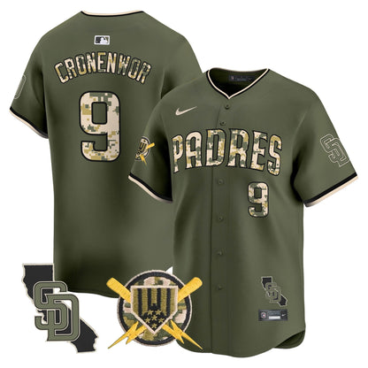 Padres Armed Forces Day Vapor Premier Limited Jersey - All Stitched