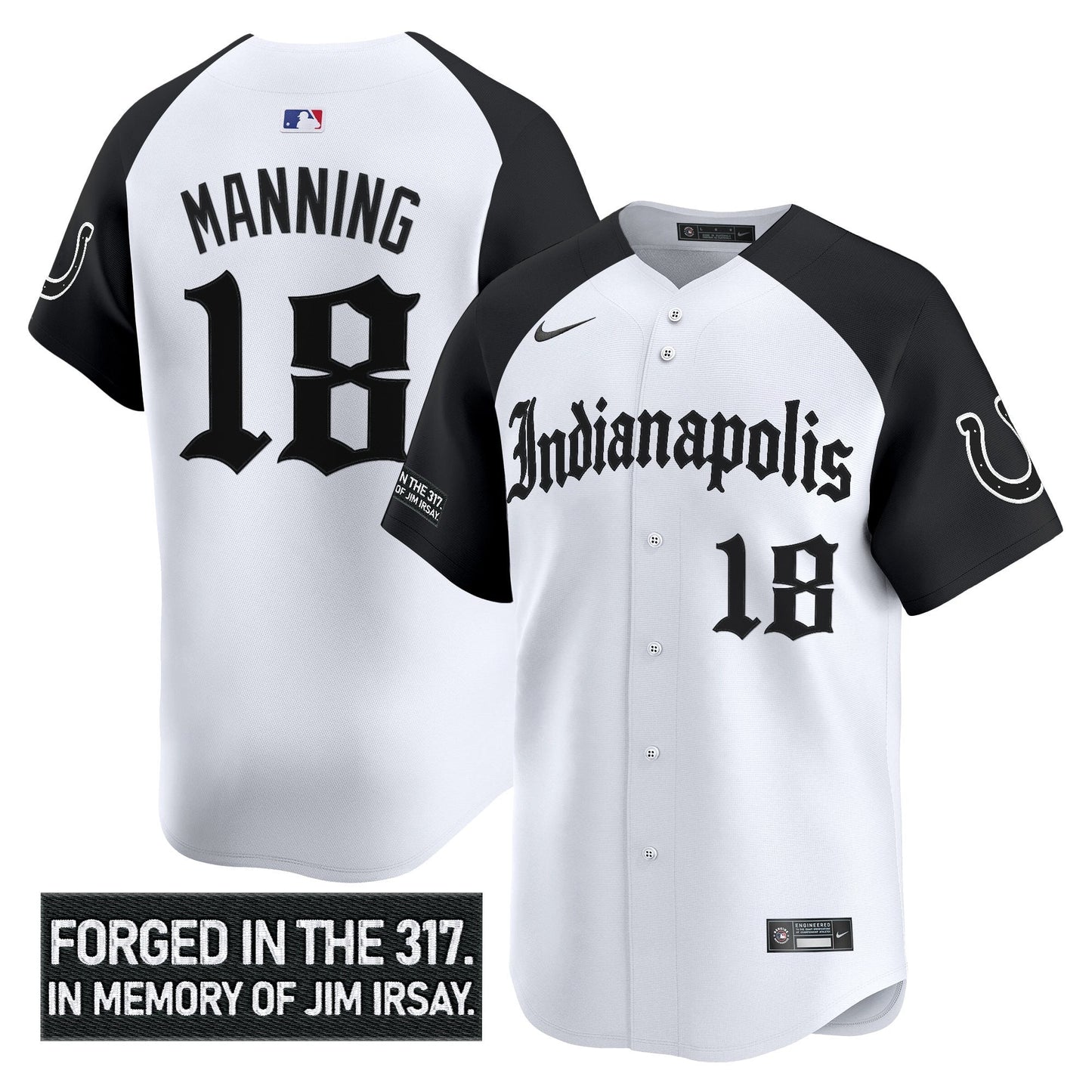Men's Indianapolis Colts 'Jim Irsay Tribute' Vapor Baseball Jersey - All Stitched