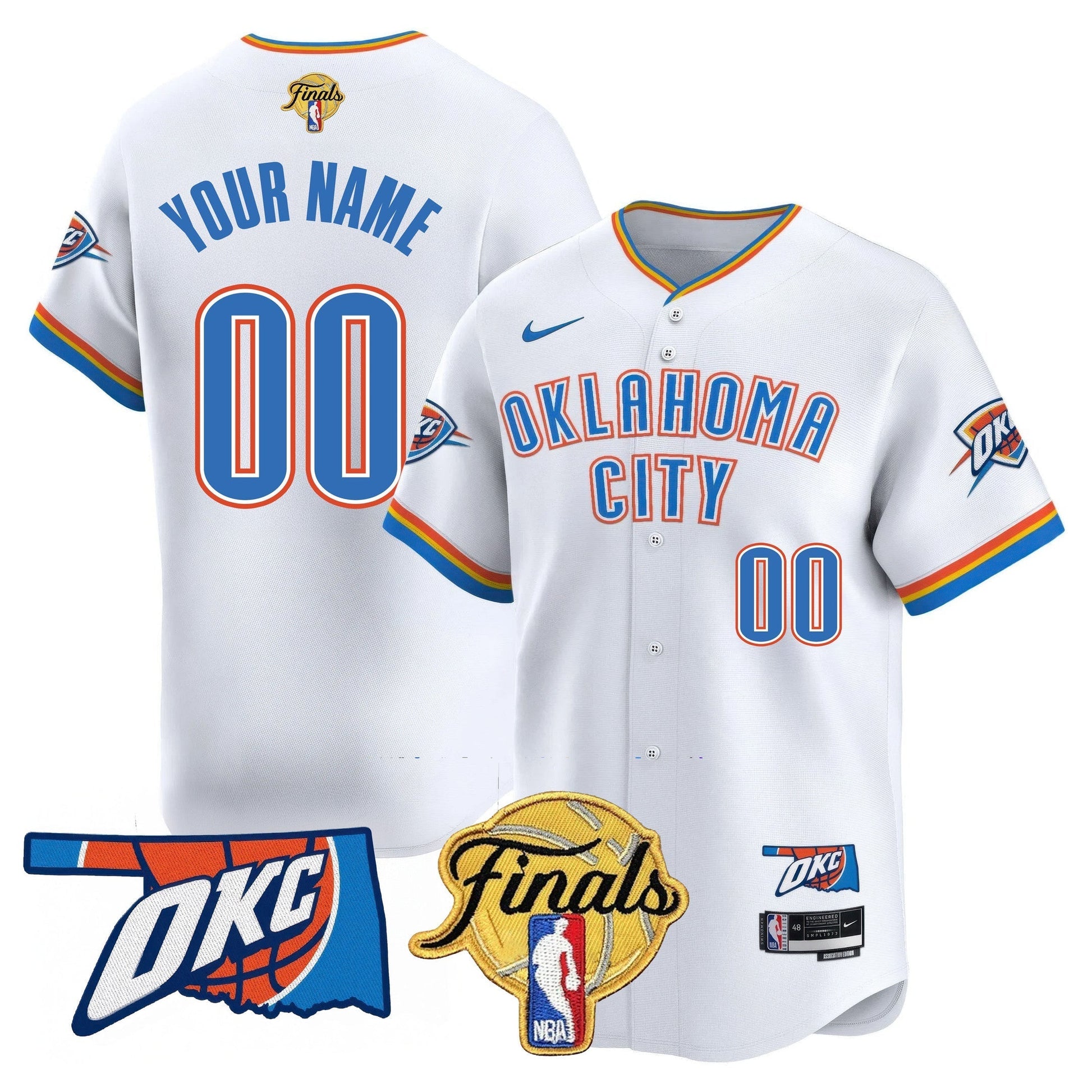 Oklahoma City Thunder Baseball Jersey - Final Patch - All Stitched