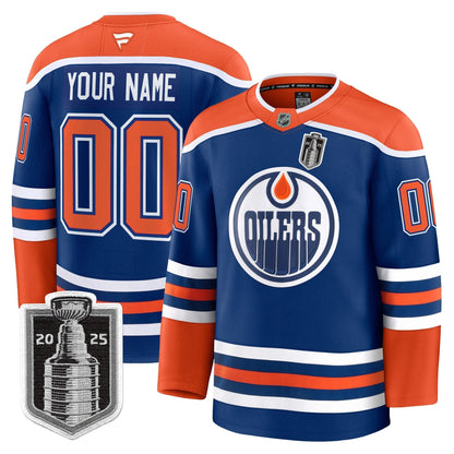 Edmonton Oilers 2025 Stanley Cup Final Premium Custom Jersey - All Stitched