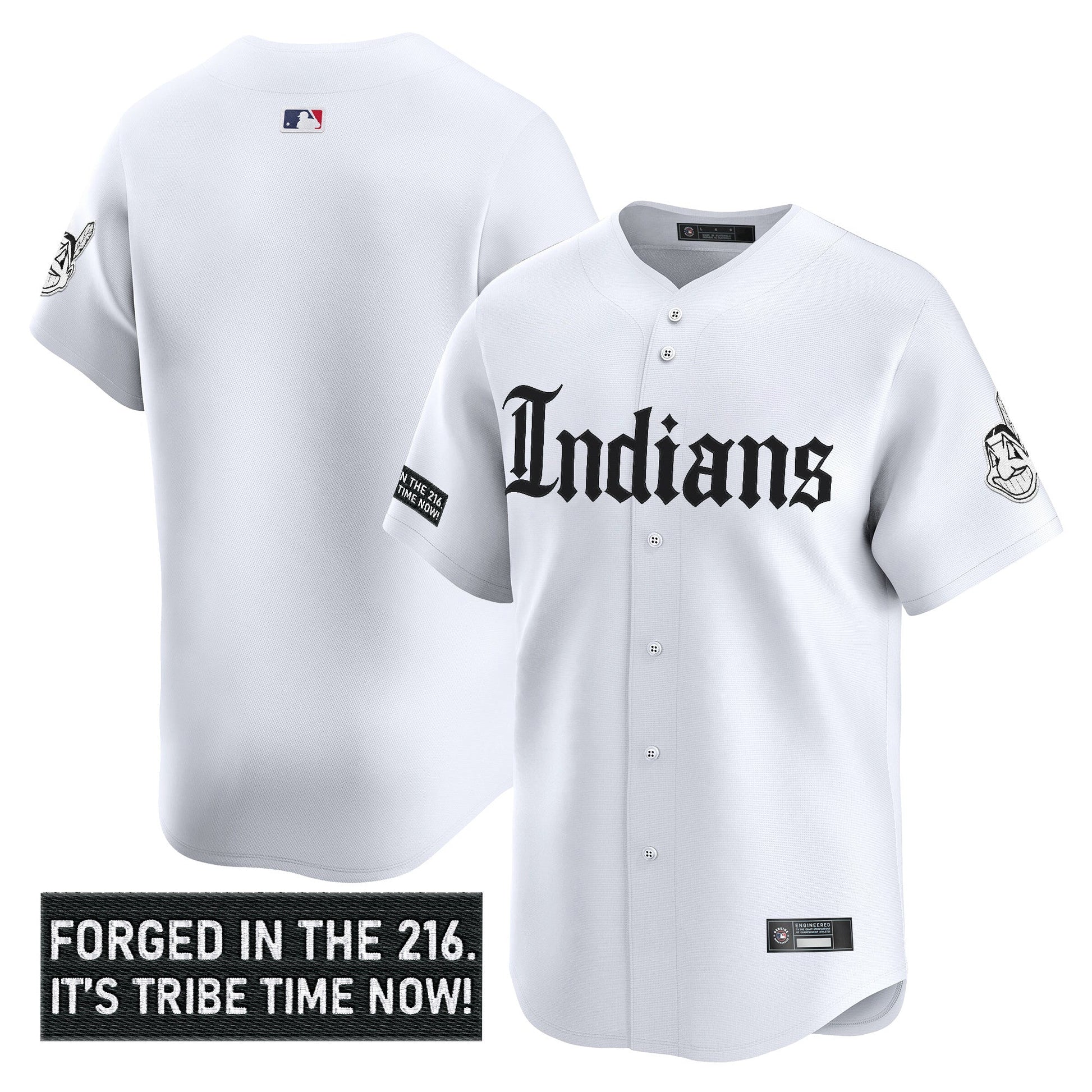 Men's Cleveland Indians 'Gothic Iron Edition' Vapor Premier Limited Jersey V2 - All Stitched