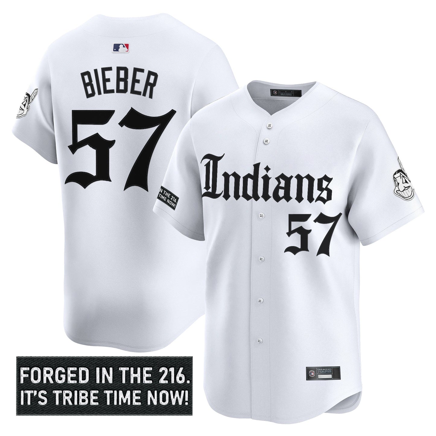 Men's Cleveland Indians 'Gothic Iron Edition' Vapor Premier Limited Jersey V2 - All Stitched
