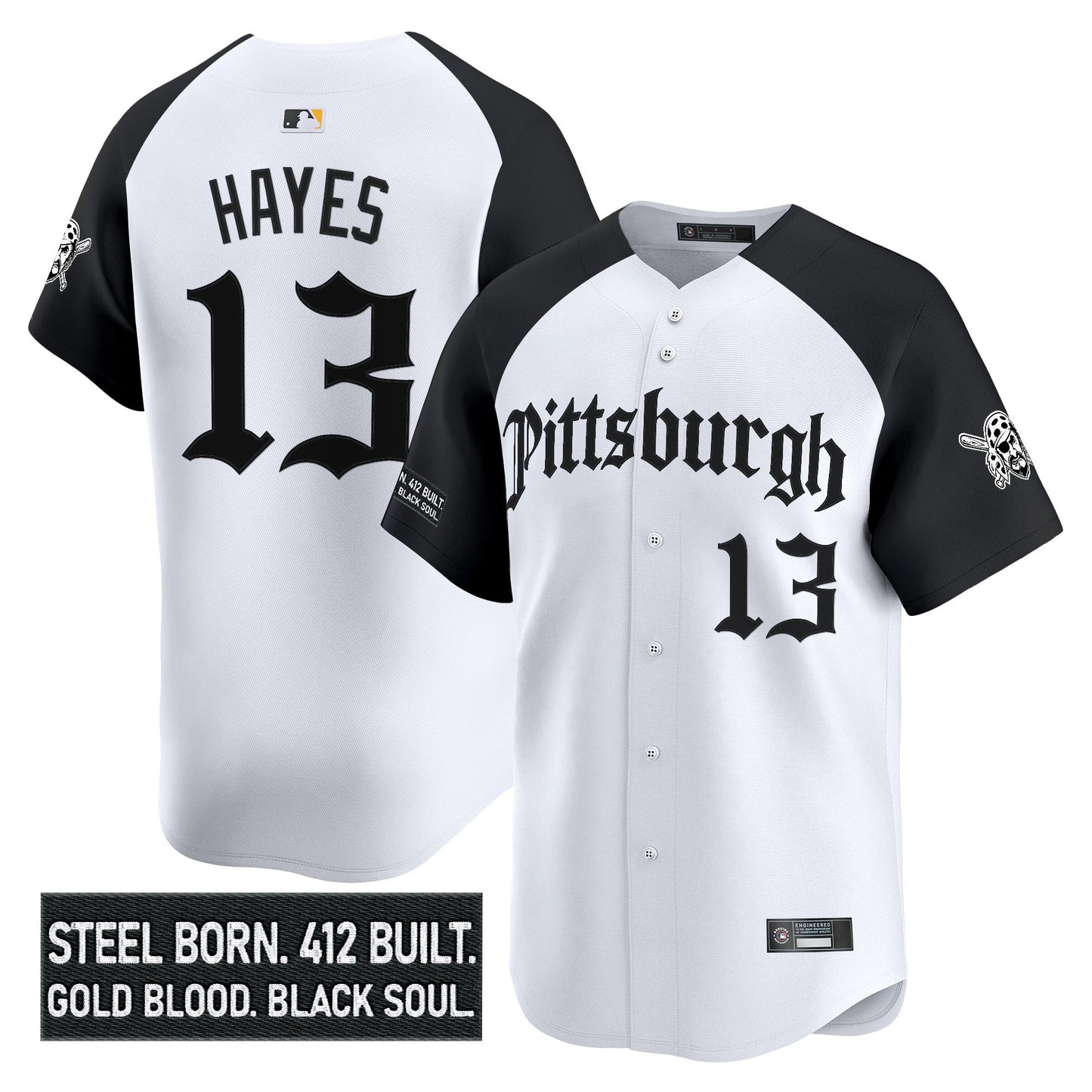 Men's Pittsburgh Pirates 'Gothic Steel City Edition' Vapor Premier Limited Jersey - All Stitched