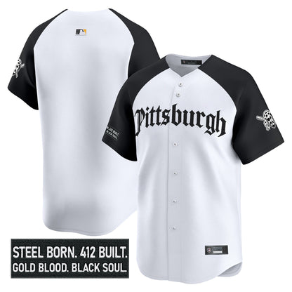 Men's Pittsburgh Pirates 'Gothic Steel City Edition' Vapor Premier Limited Jersey - All Stitched