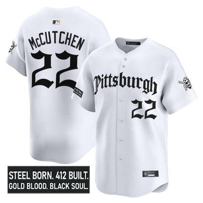 Men's Pittsburgh Pirates 'Gothic Steel City Edition' Vapor Premier Limited Jersey - All Stitched