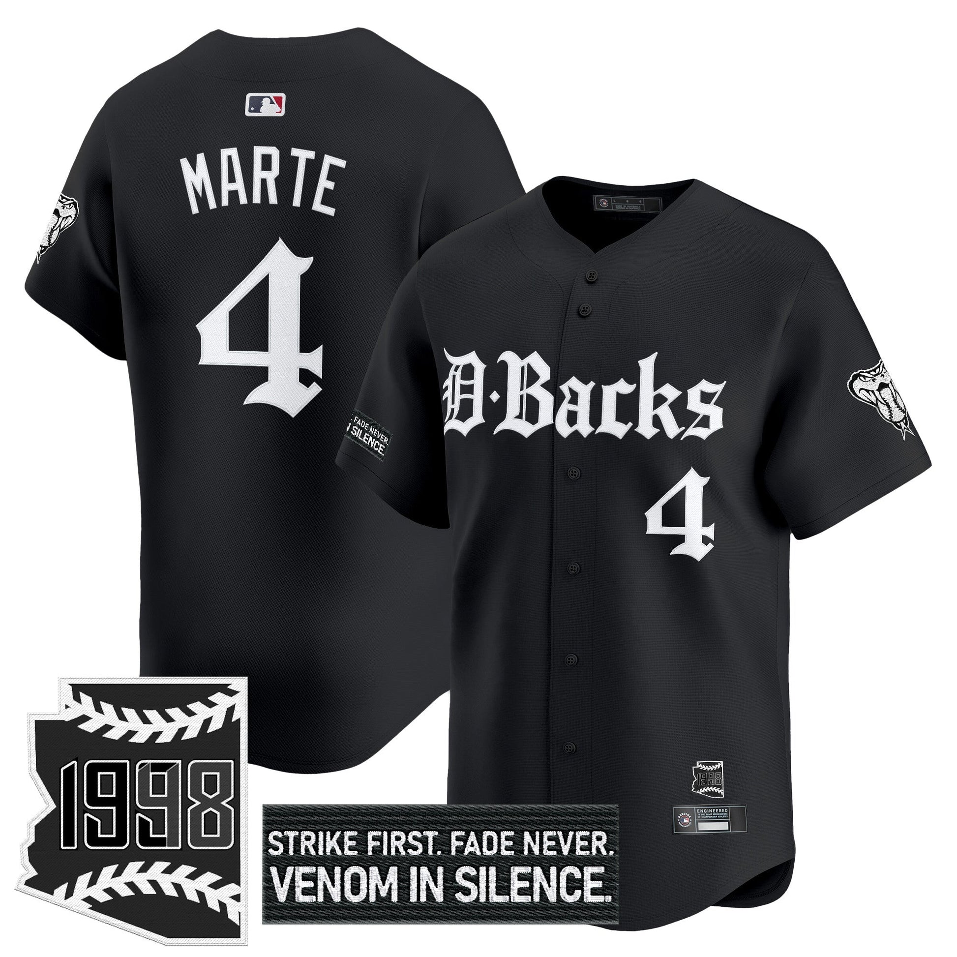 Men's Arizona Diamondbacks 'Gothic Desert Fang Edition' Vapor Premier Limited Jersey V2 - All Stitched