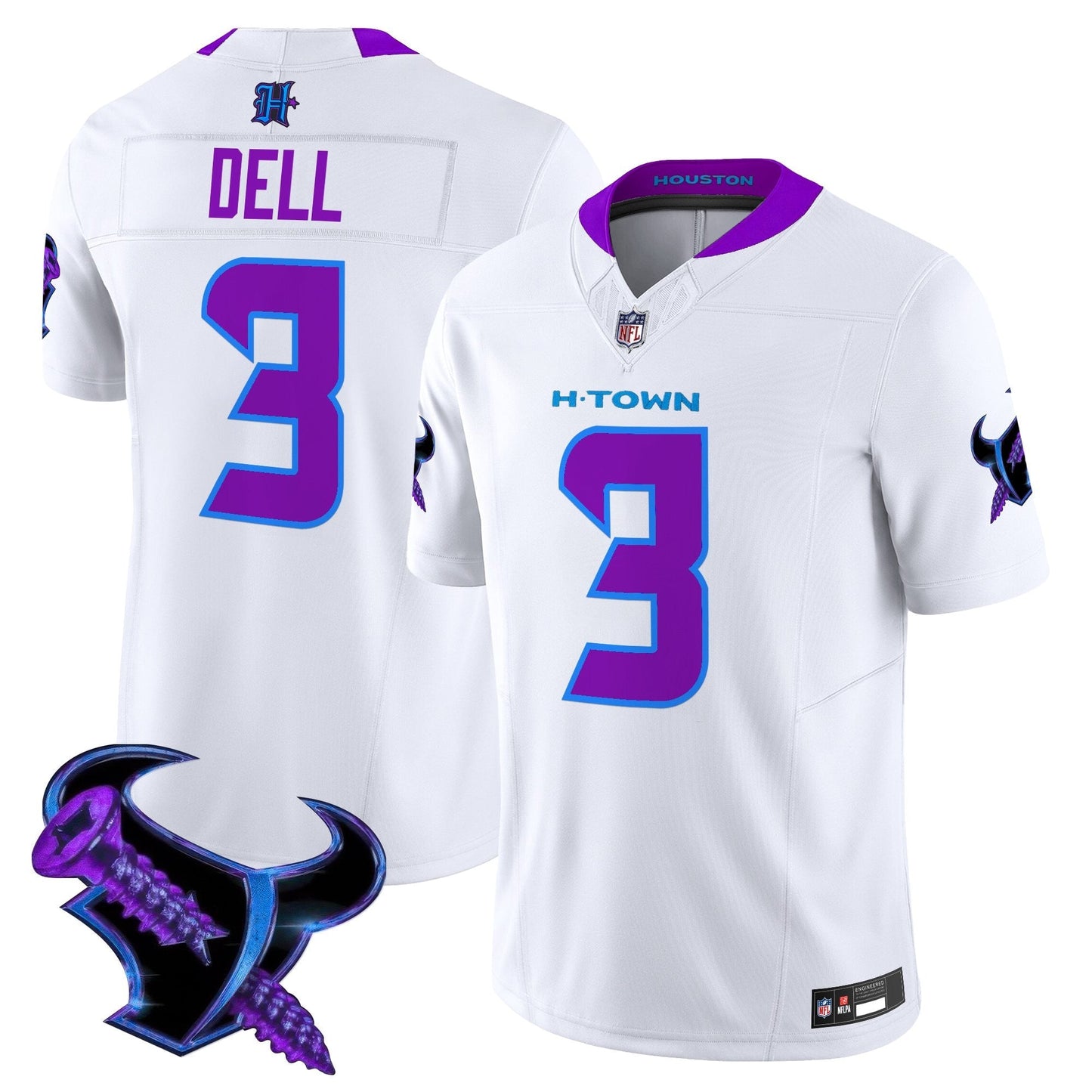 Men's Houston Texans 2025 DJ Screw Vapor Limited Jersey - All Stitched