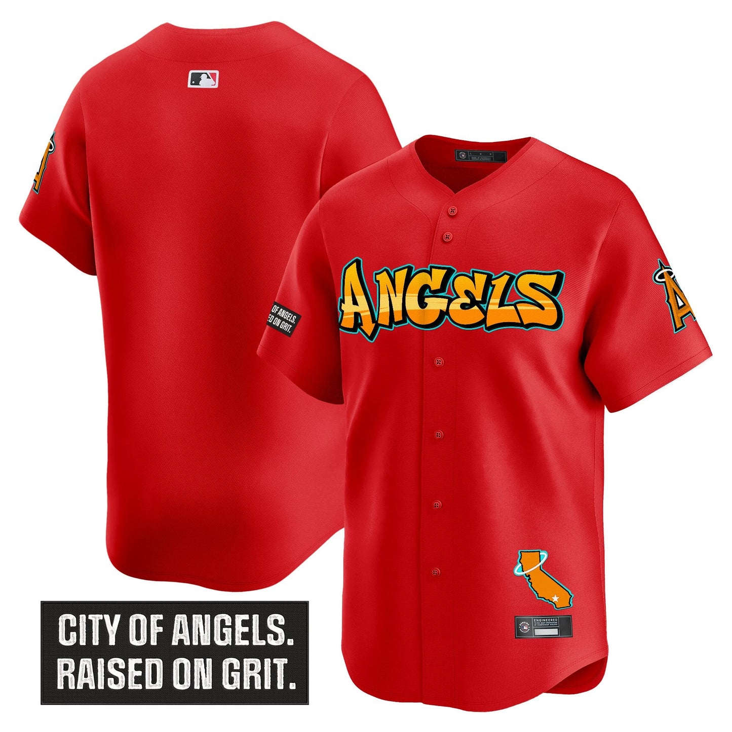 Men's Los Angeles Angels 'Graffiti Halo Drop Edition' Vapor Premier Limited Jersey - All Stitched