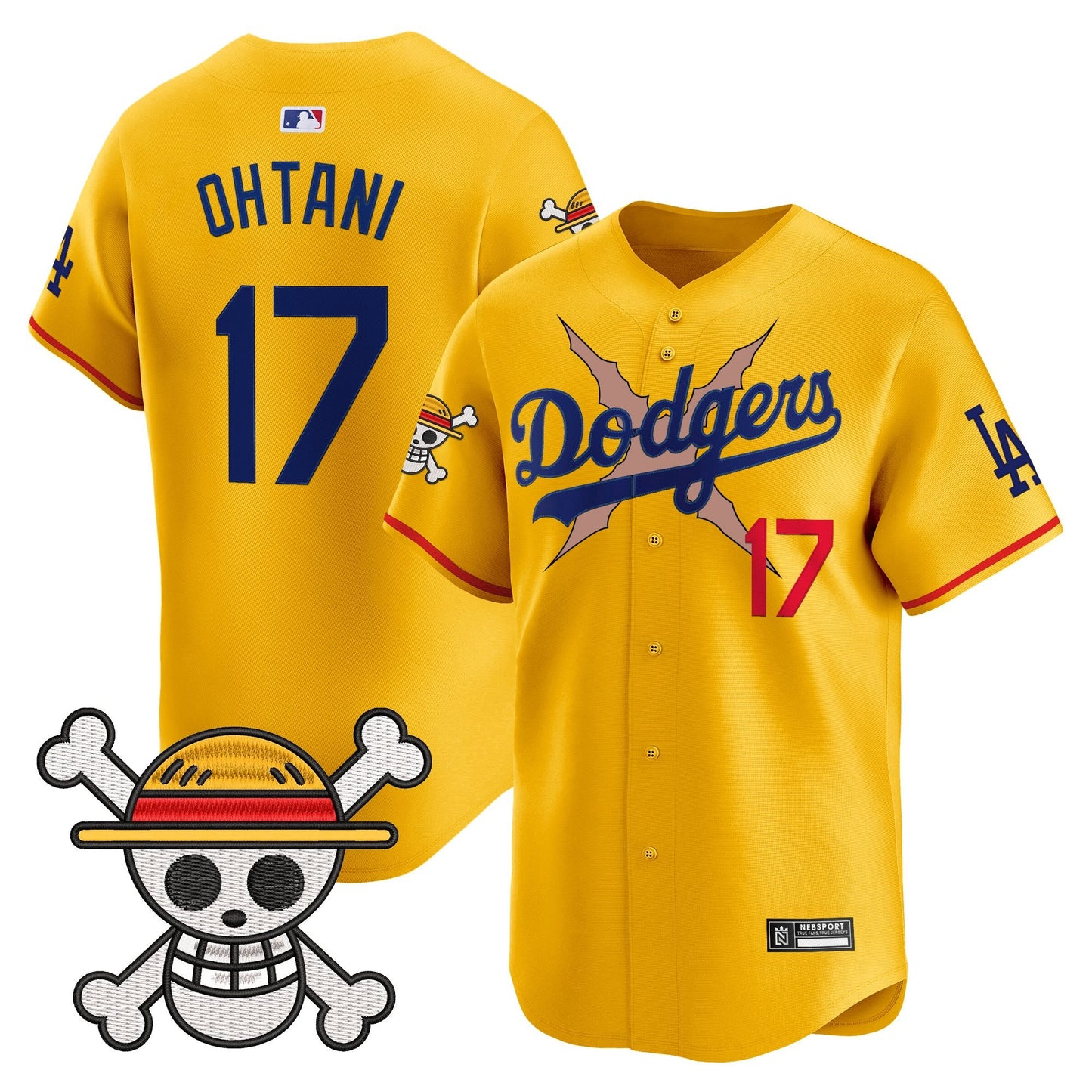 Men's Los Angeles Dodgers x One Piece Vapor Premier Limited Jersey - Stitched