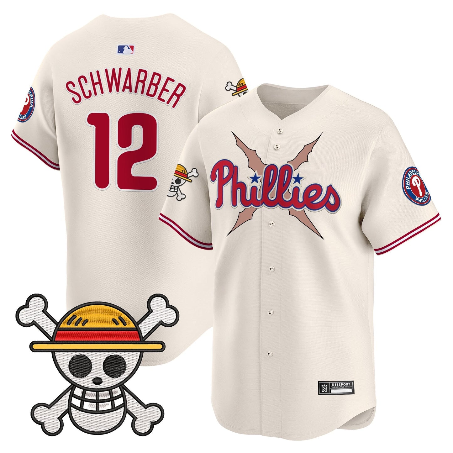 Men's Philadelphia Phillies x One Piece 2025 Vapor Premier Limited Jersey - All Stitched