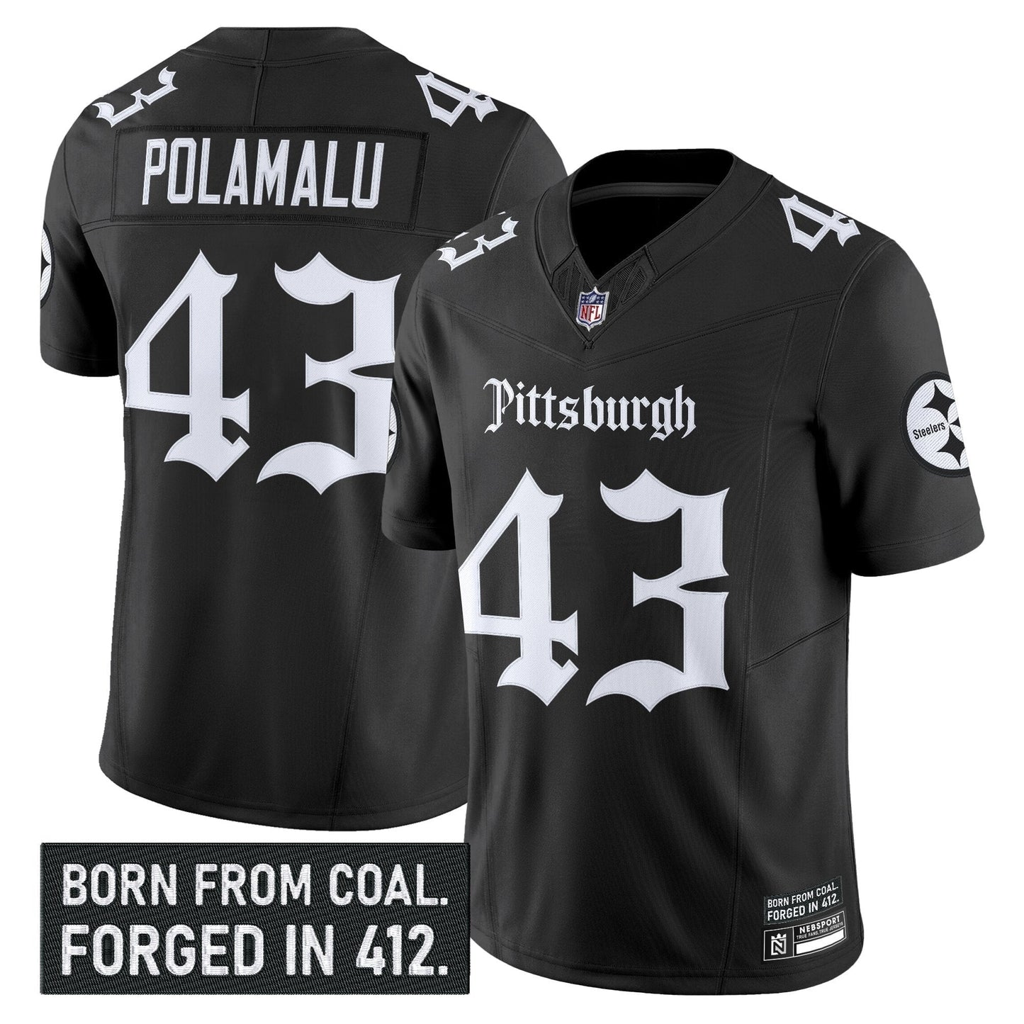 Men's Pittsburgh Steelers 'Gothic Steel City Edition' Vapor Limited Jersey - All Stitched