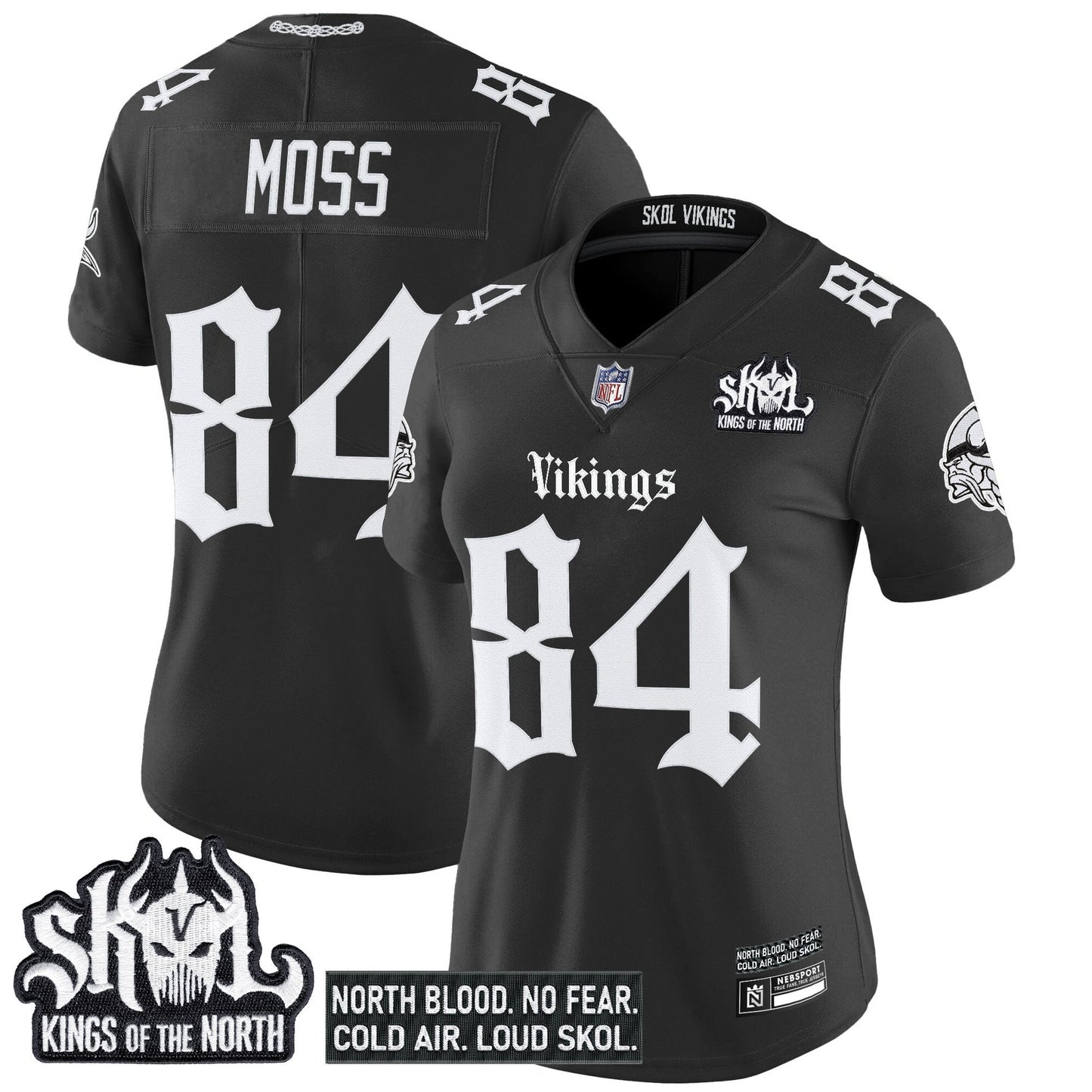 Women's Minnesota Vikings 'Gothic Norseblood Edition' Vapor Limited Jersey - All Stitched