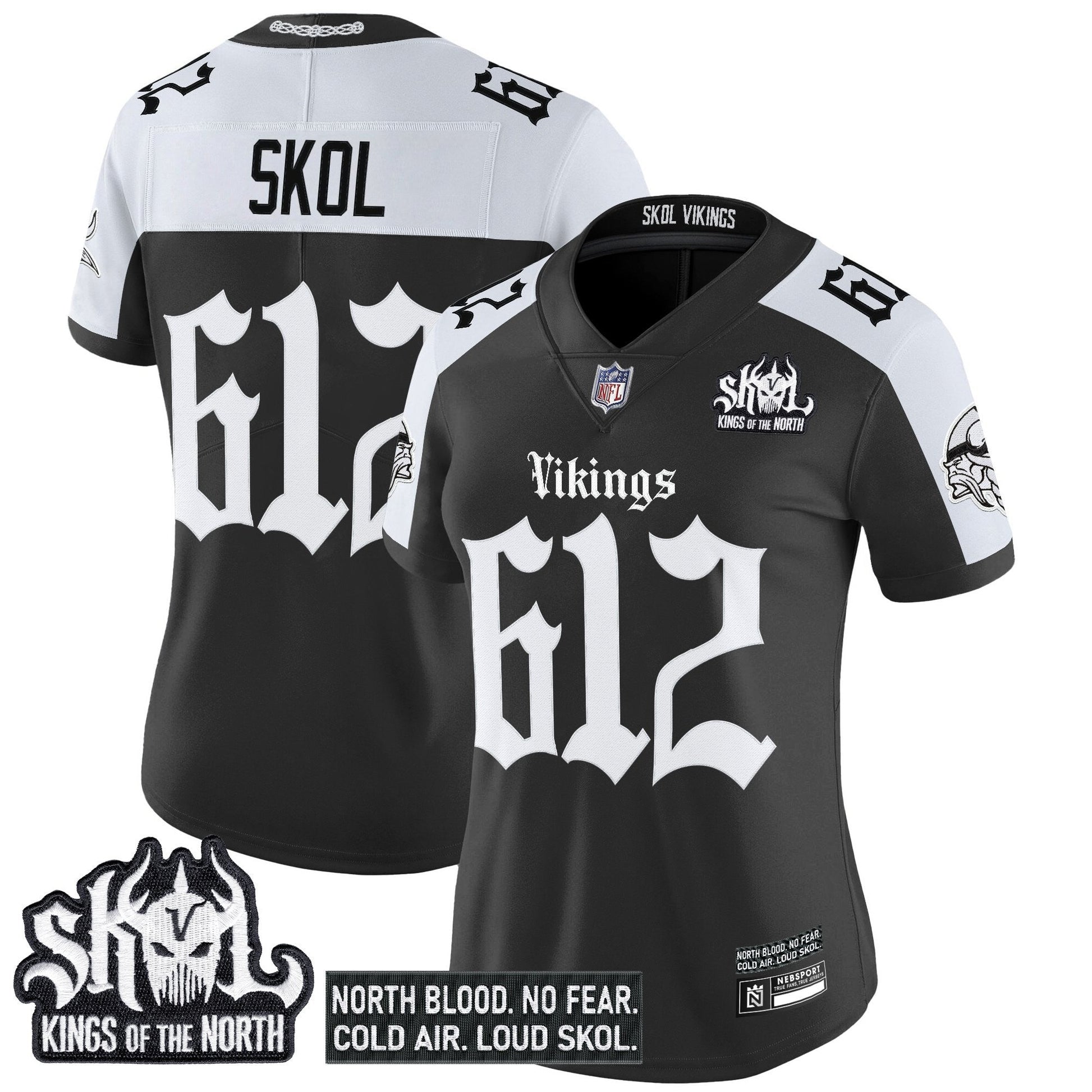 Women's Minnesota Vikings 'Gothic Norseblood Edition' Vapor Limited Jersey - All Stitched