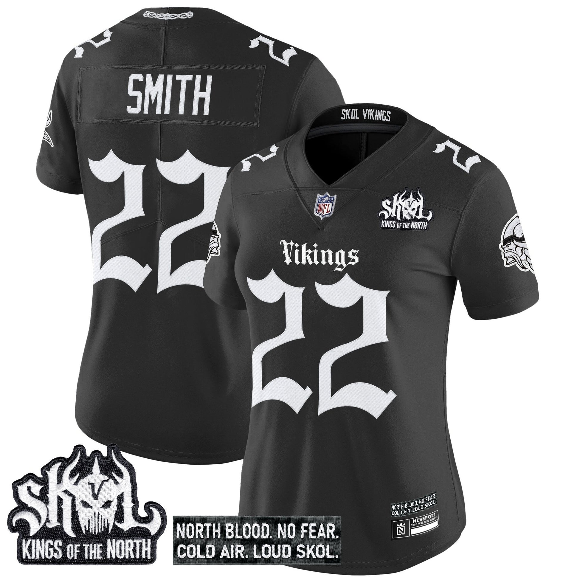 Women's Minnesota Vikings 'Gothic Norseblood Edition' Vapor Limited Jersey - All Stitched