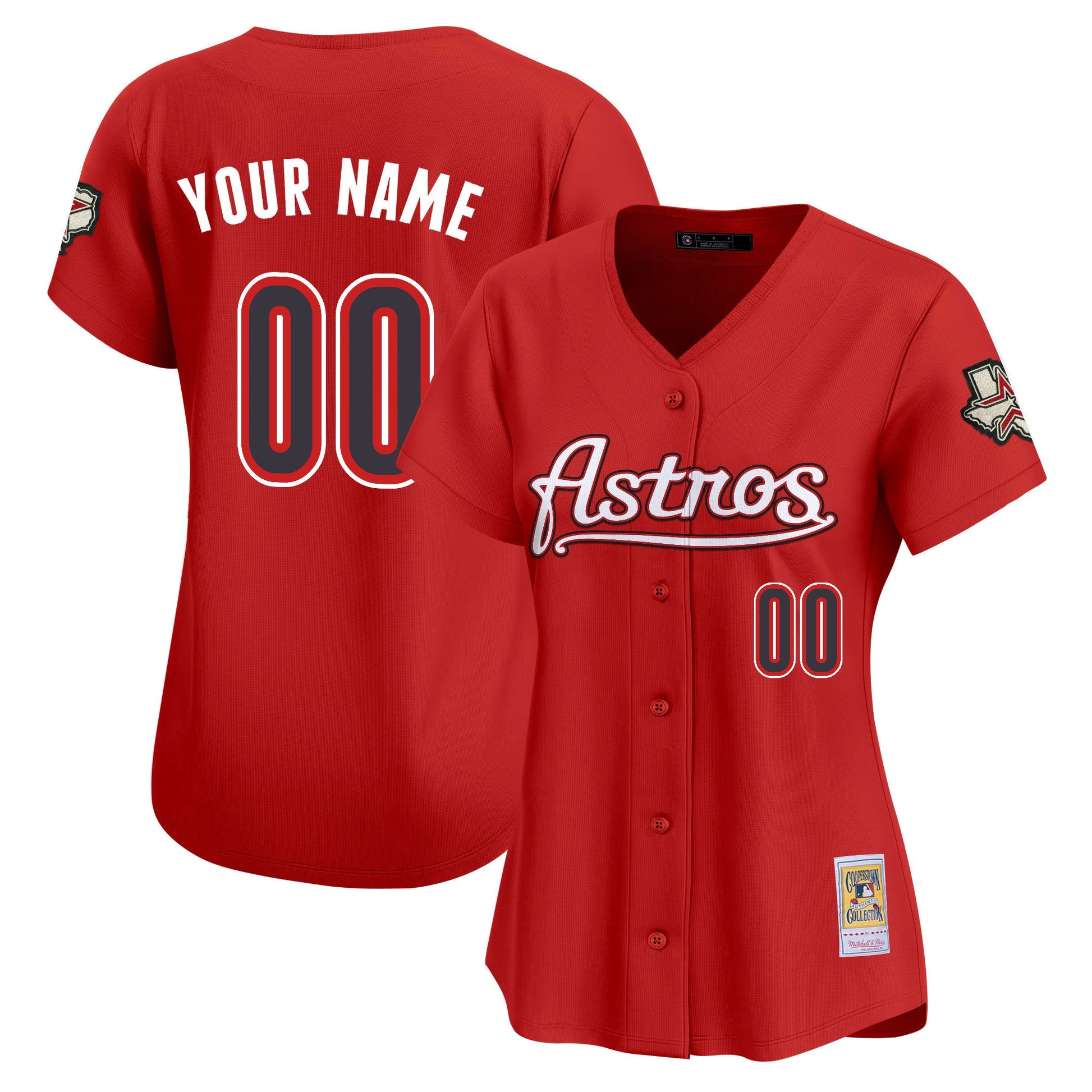 Houston Astros Throwback Vapor Premier Limited Custom Jersey - All Stitched