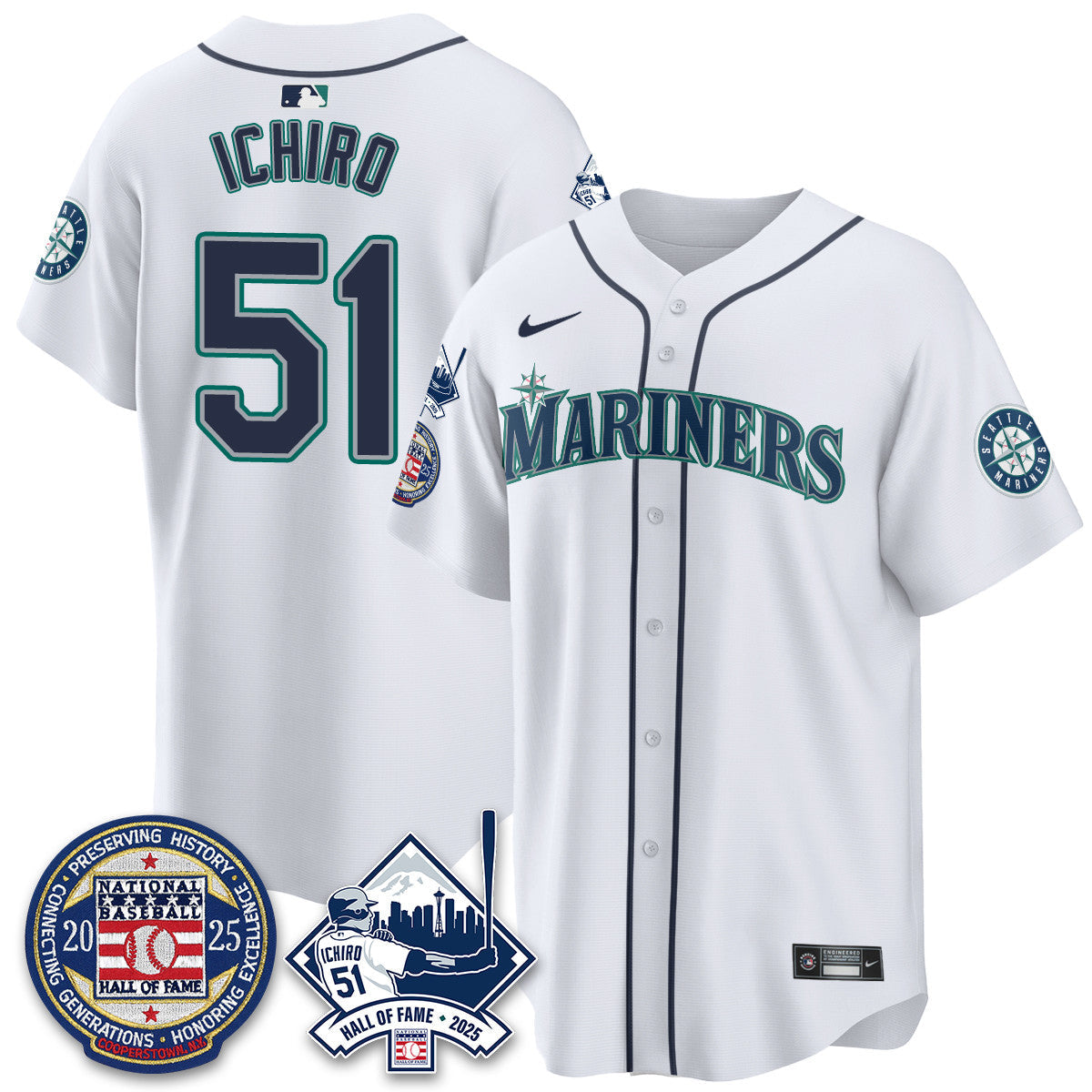 SEA Ichiro Number Retirement Jersey V2 - Stitched-NQD