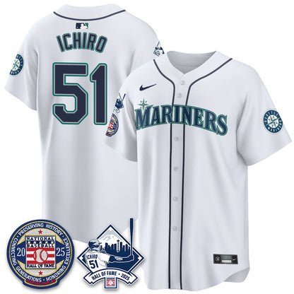 SEA Ichiro Number Retirement Jersey V2 - Stitched-NQD