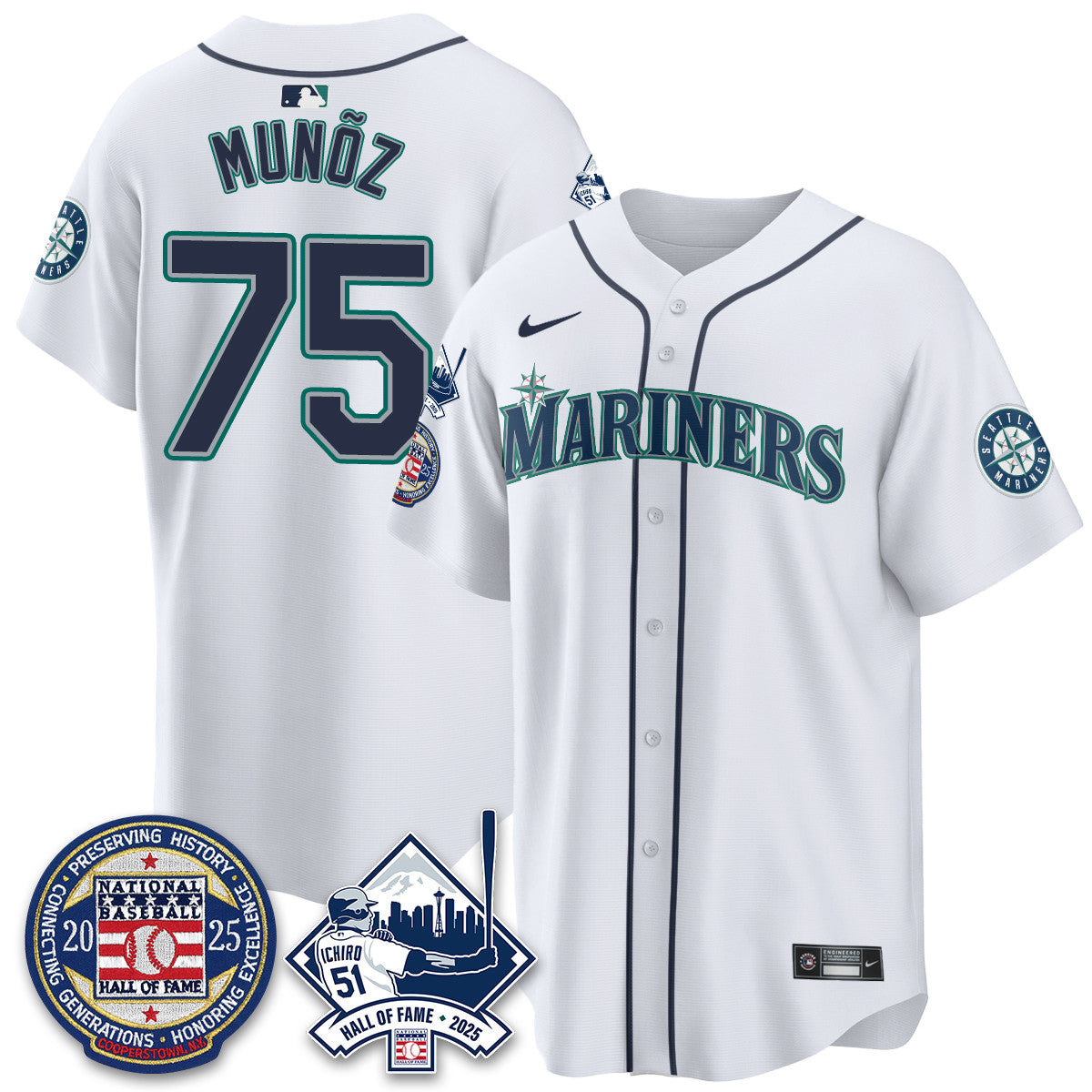 SEA Ichiro Number Retirement Jersey V2 - Stitched-NQD