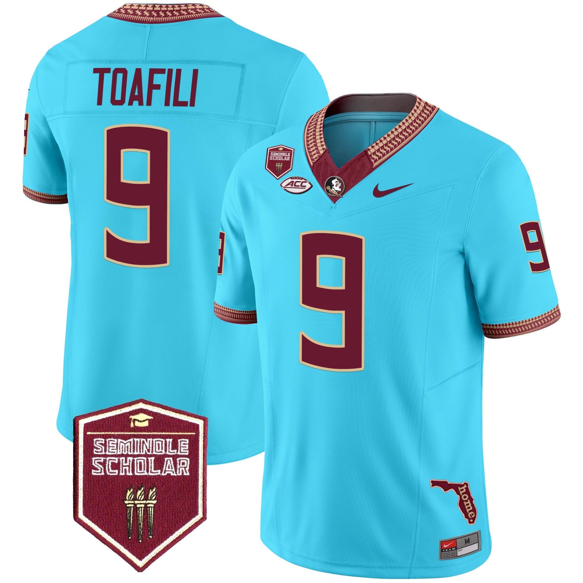 Men's Florida State Seminoles 2025 Seminole Scholar Patch Vapor Limited Jersey - All Stitched