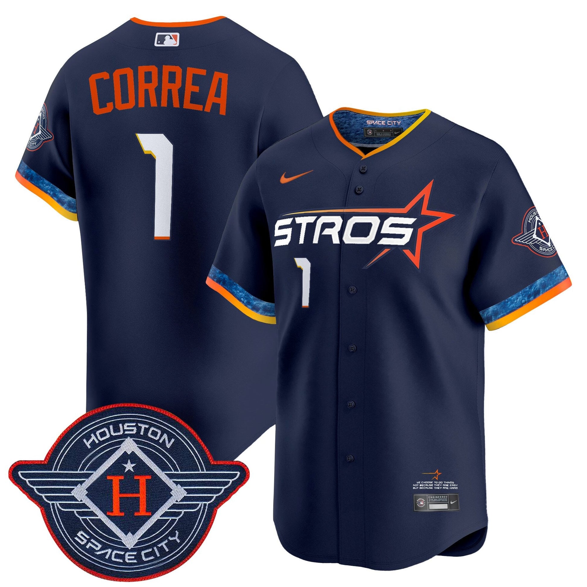 Men's Houston Astros 2025 City Connect Vapor Premier Limited Jersey - All Stitched