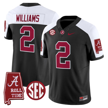 Men's Alabama Crimson Tide 2025 Vapor Limited Jersey - Alabama Map - All Stitched