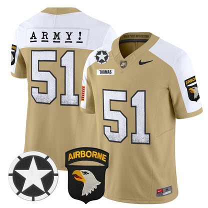 Men's Army Black Knights 2025 Screaming Eagles Vapor Limited Jersey - All Stitched