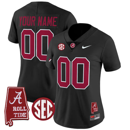 Alabama Crimson Tide 2025 Vapor Limited Custom Jersey - Alabama Map - All Stitched