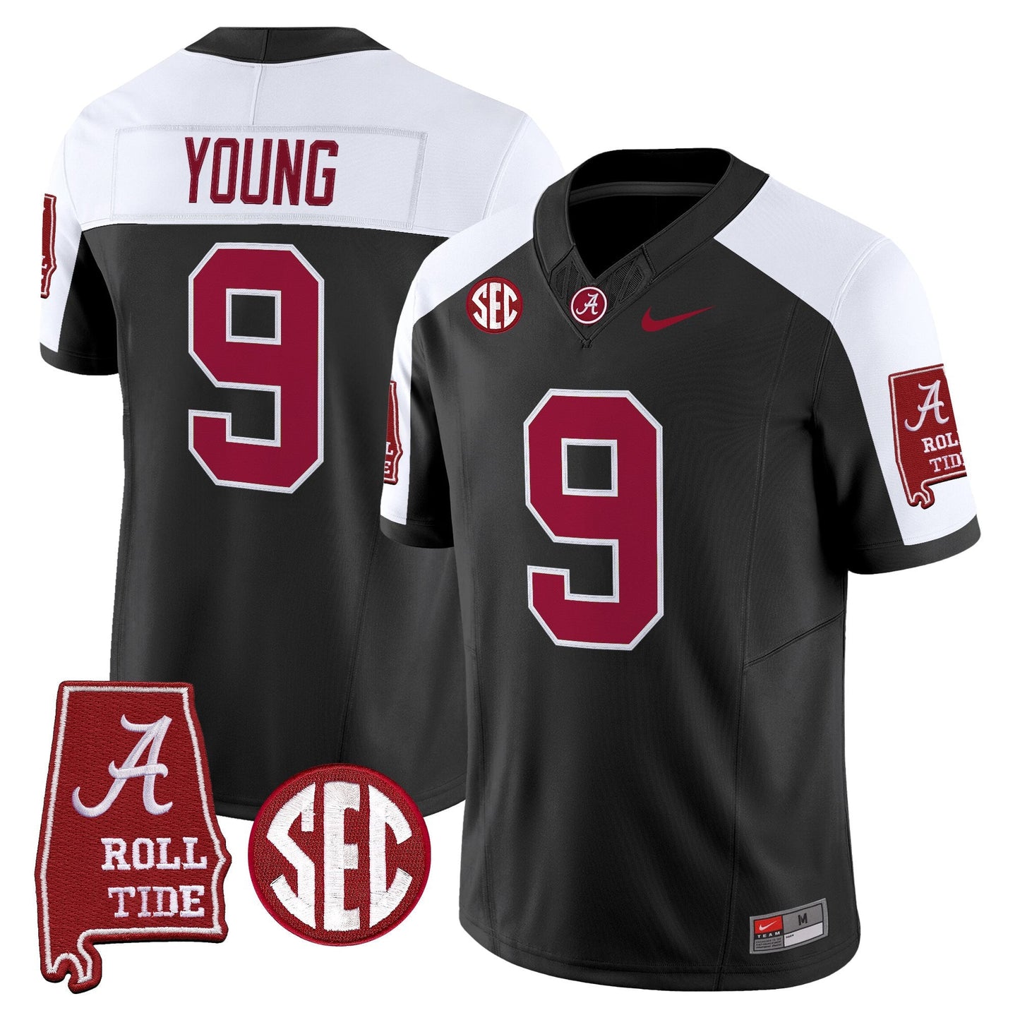 Men's Alabama Crimson Tide 2025 Vapor Limited Jersey - Alabama Map - All Stitched