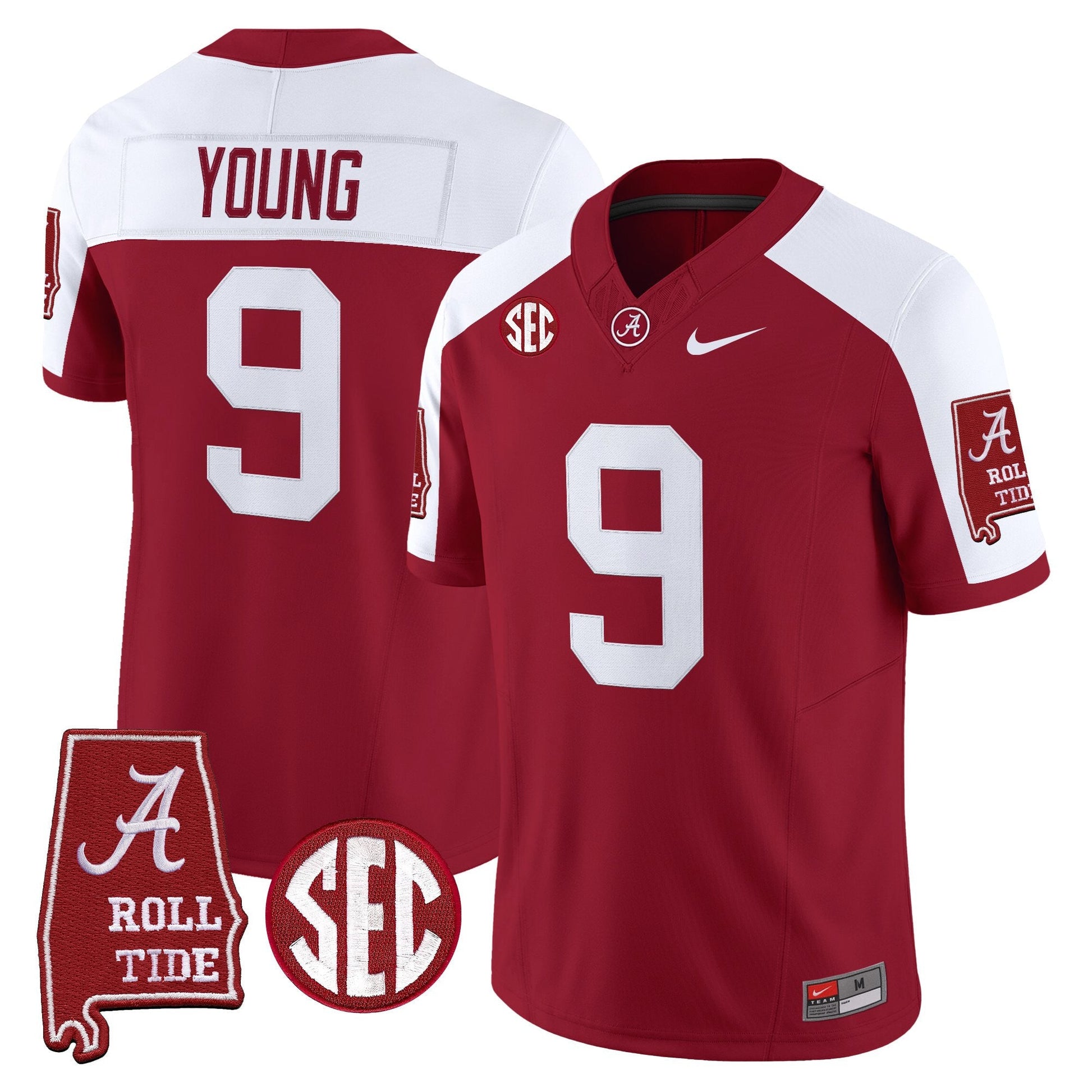 Men's Alabama Crimson Tide 2025 Vapor Limited Jersey - Alabama Map - All Stitched