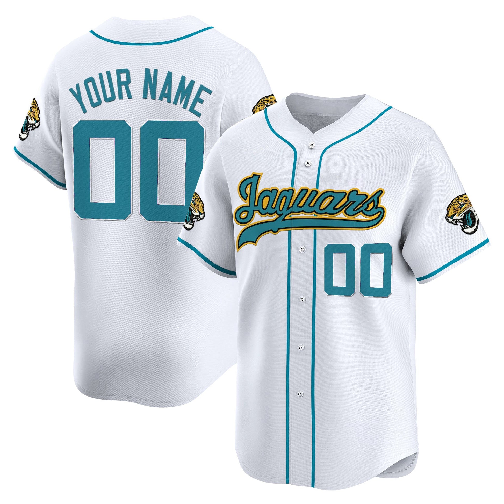 Jacksonville Jaguars 2025 Vapor Baseball Custom Jersey - All Stitched