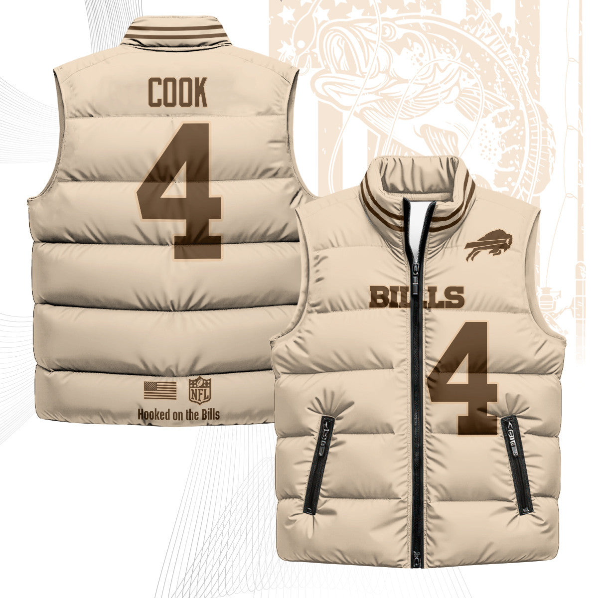 BUF Fishing Unisex Puffer Vest-NQD