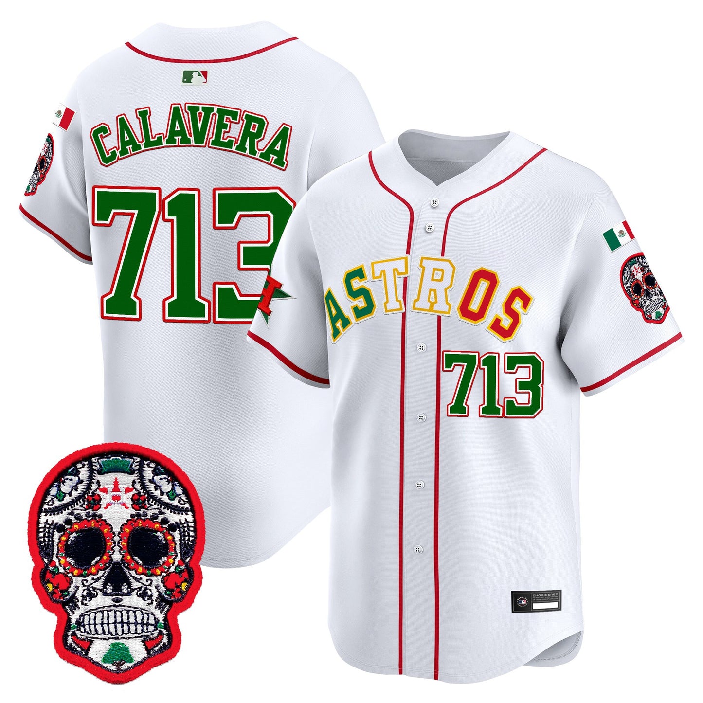 Houston Astros Mexico 2025 'Día de los Muertos Edition' Vapor Premier Limited Jersey - All Stitched