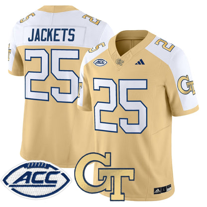 Men's Georgia Tech Yellow Jackets 2025 Vapor Limited Jersey - All stitched