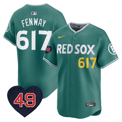 Men's Boston Red Sox Tim Wakefield Patch Vapor Premier Limited Jersey - All Stitched