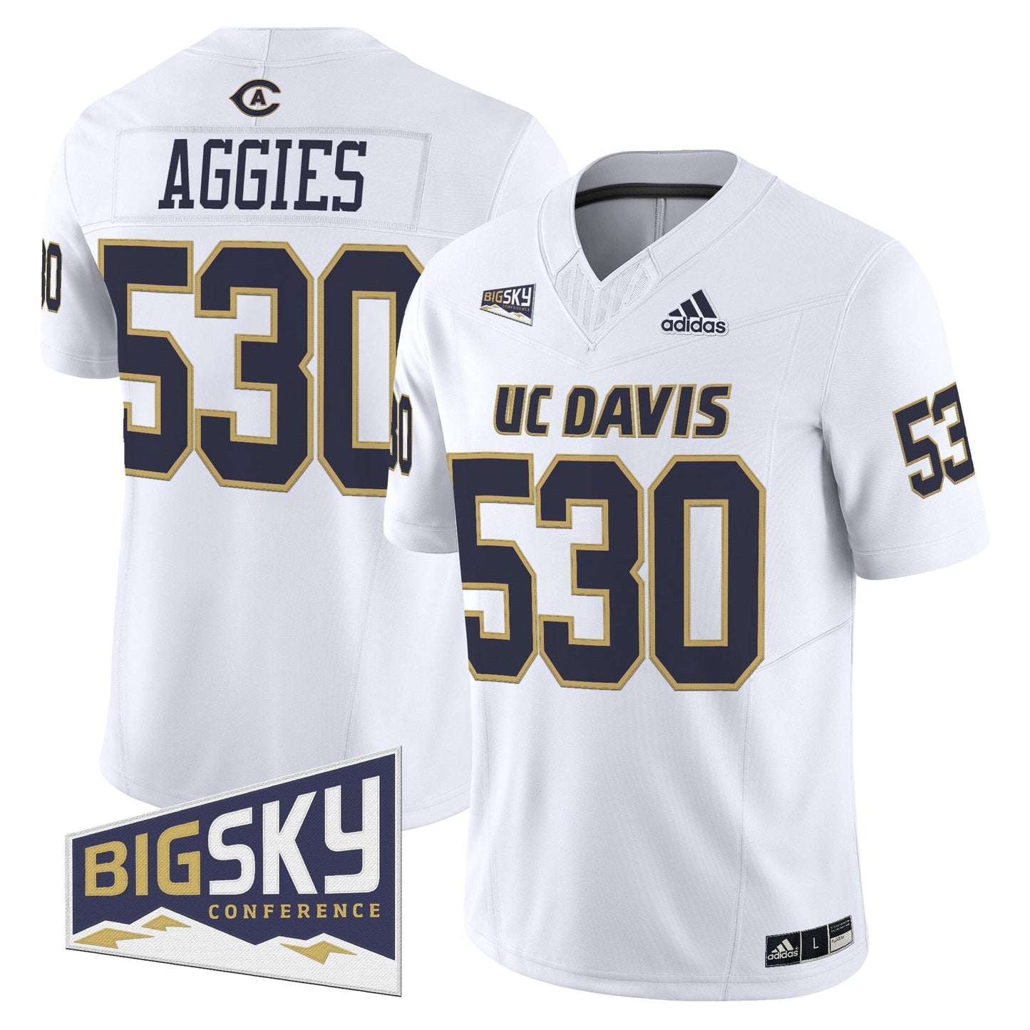 Men's UC Davis Aggies 2025 'Lake Tahoe Patch' Vapor Limited Jersey - All Stitched