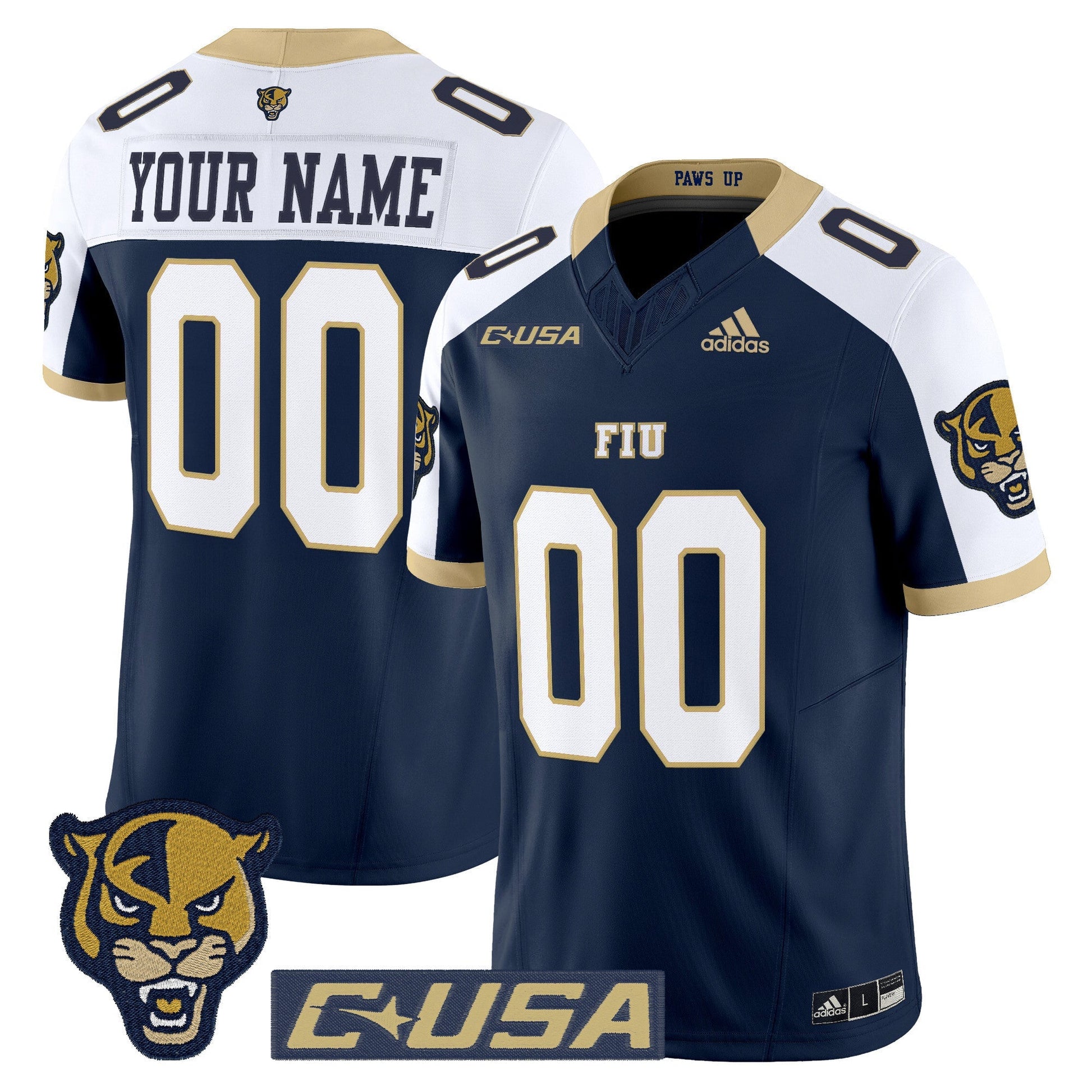Florida International Panthers 2025 Vapor Limited Custom Jersey - All Stitched