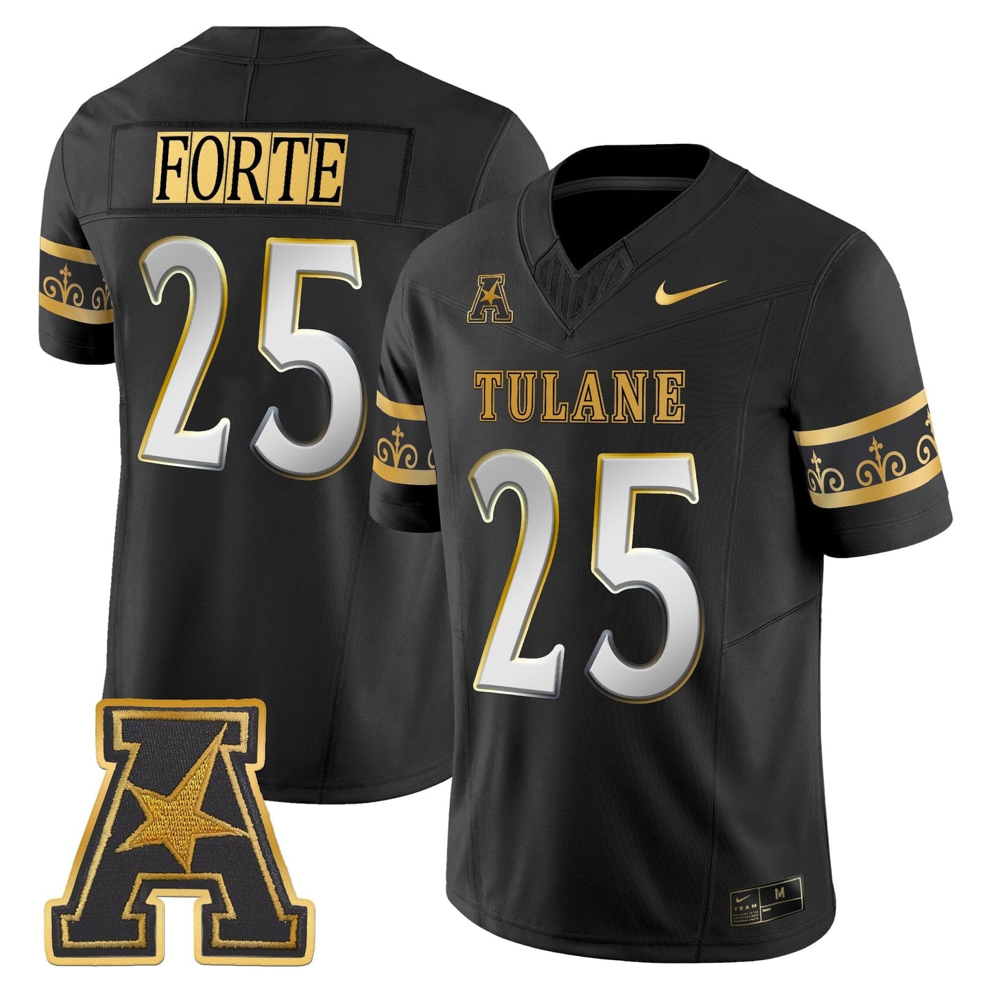 Men's Tulane Green Wave 2025 'City Edition' Gold Vapor Limited Jersey - All Stitched