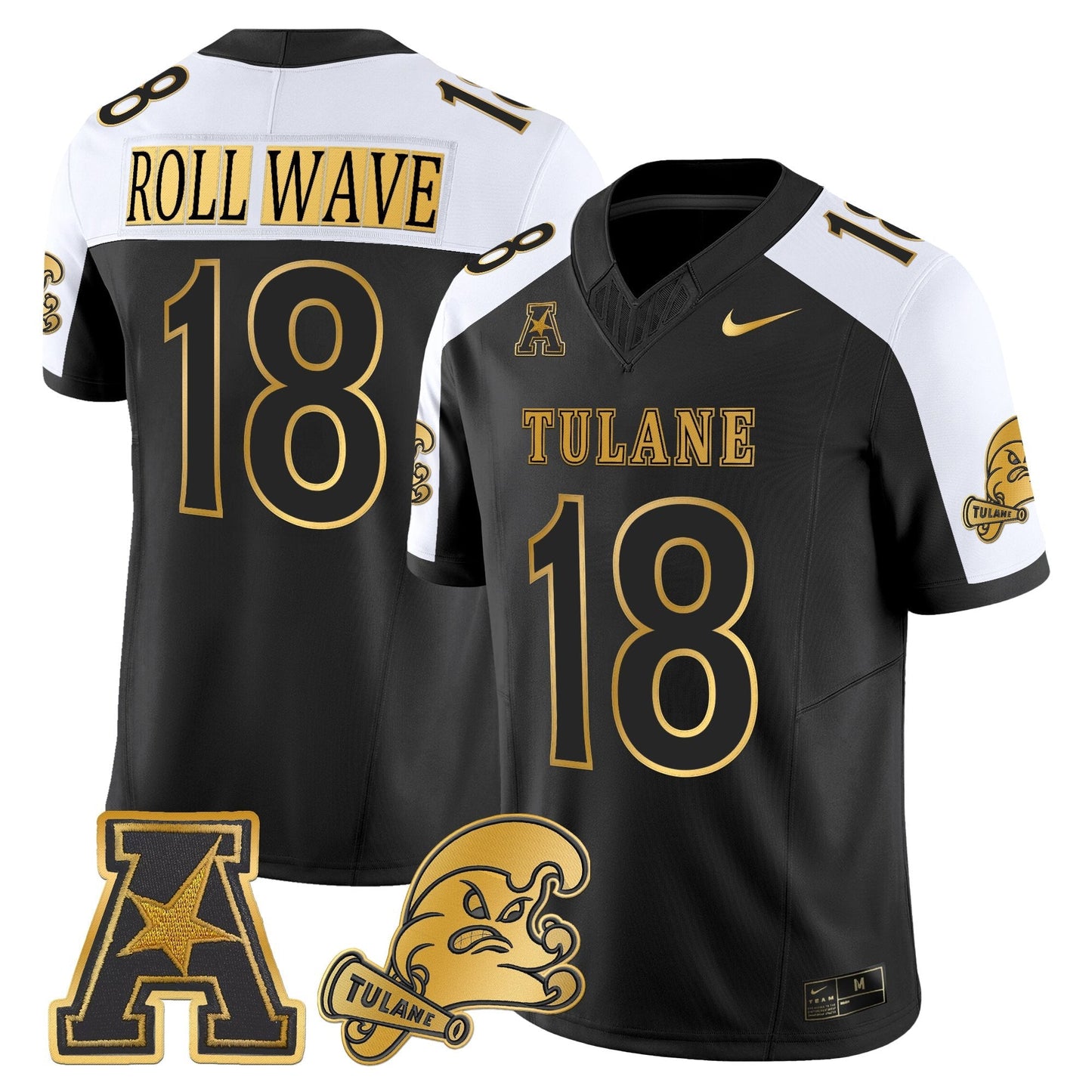 Men's Tulane Green Wave 2025 'City Edition' Gold Vapor Limited Jersey - All Stitched