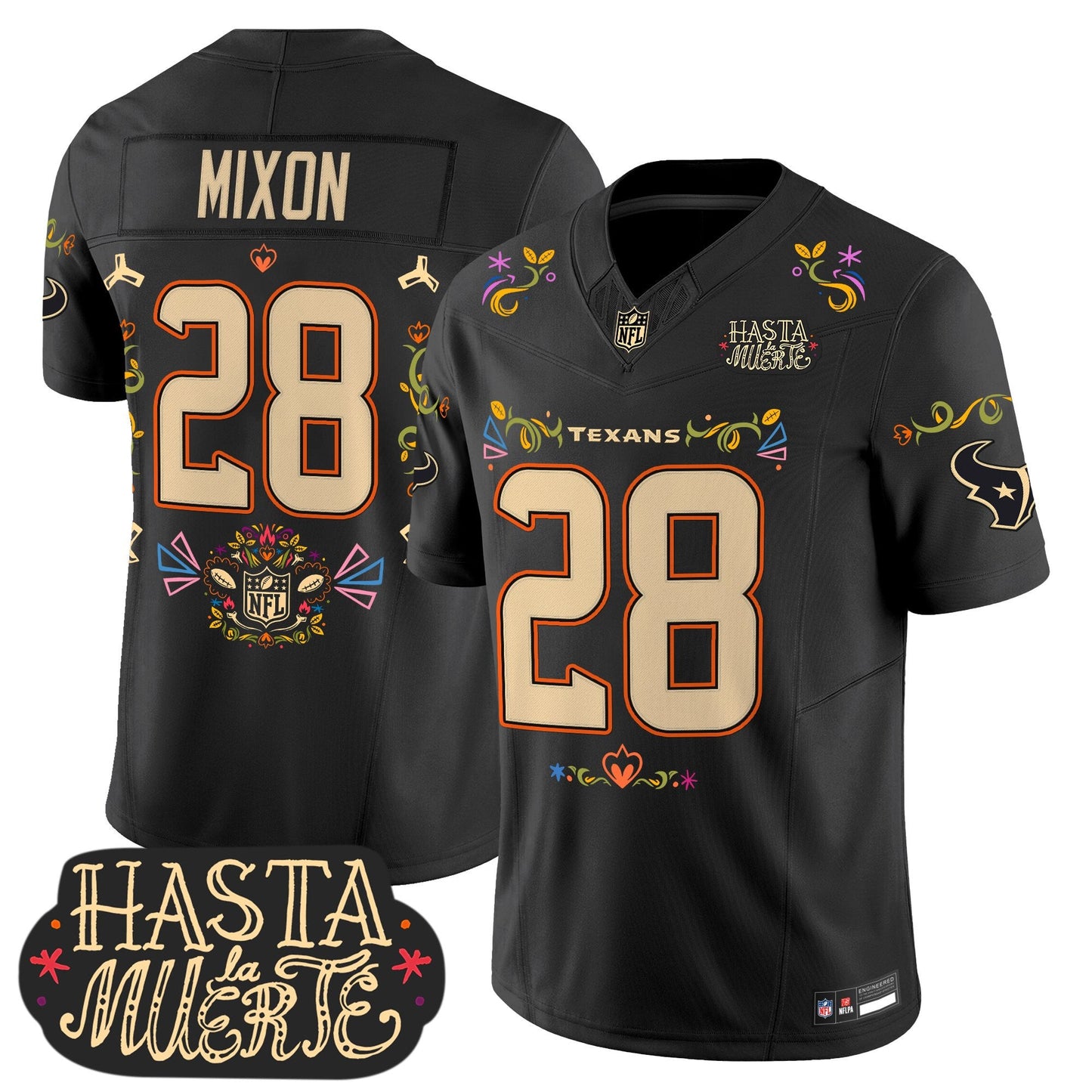 Houston Texans Mexico 'Hasta la Muerte Edition' Vapor Limited Jersey - All Printed