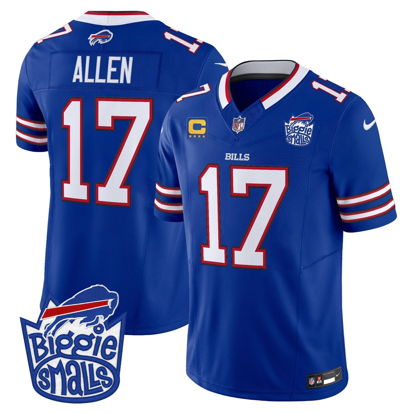 Men's Biggie Smalls × Buffalo Bills Vapor Limited Jersey - All stitched
