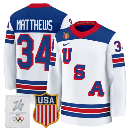 Men's 2026 USA Olympic Premium Hockey Jersey - All Stitched