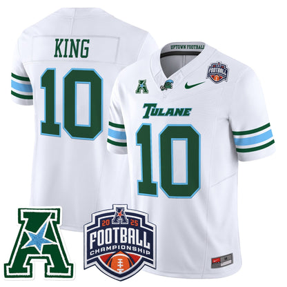 Men's Tulane Green Wave 2025 AAC Championship Vapor Limited Jersey - All Stitched