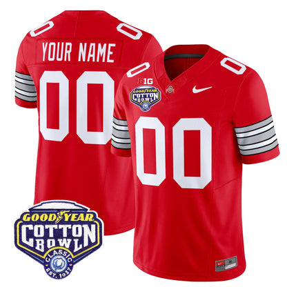 Ohio State Buckeyes 'Heritage Stripe' Vapor Limited Custom Jersey - 2025 Cotton Bowl Patch - All Stitched