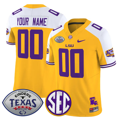 LSU Tigers 2025 Texas Bowl Vapor Limited Custom Jersey - All Stitched