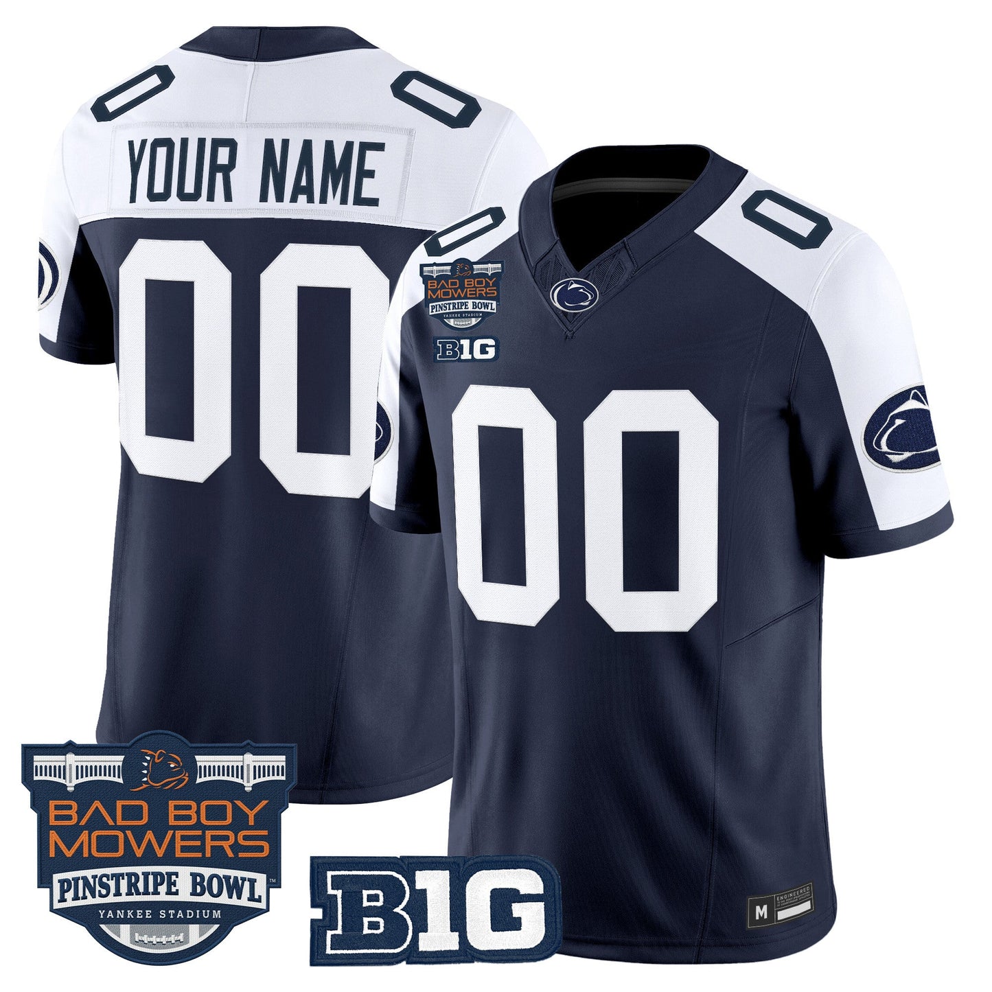 Penn State Nittany Lions 2025 Pinstripe Bowl Vapor Limited Custom Jersey V2 - All Stitched