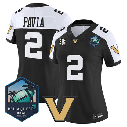 Women's Vanderbilt Commodores 2025 ReliaQuest Bowl Vapor Limited Jersey - All Stitched