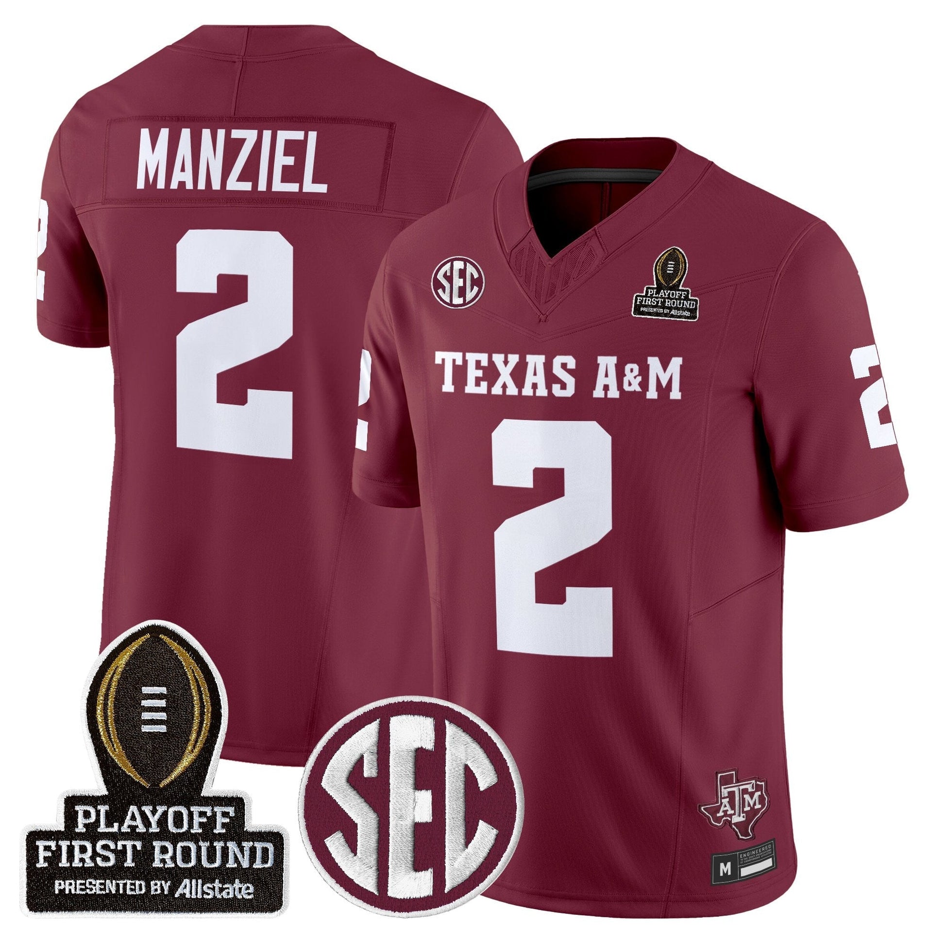 Men's Texas A&M Aggies 2025 Playoff First Round Vapor Limited Jersey - All Stitched